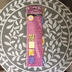 Rub On Transfers To Go Alphabets K&Company NWT